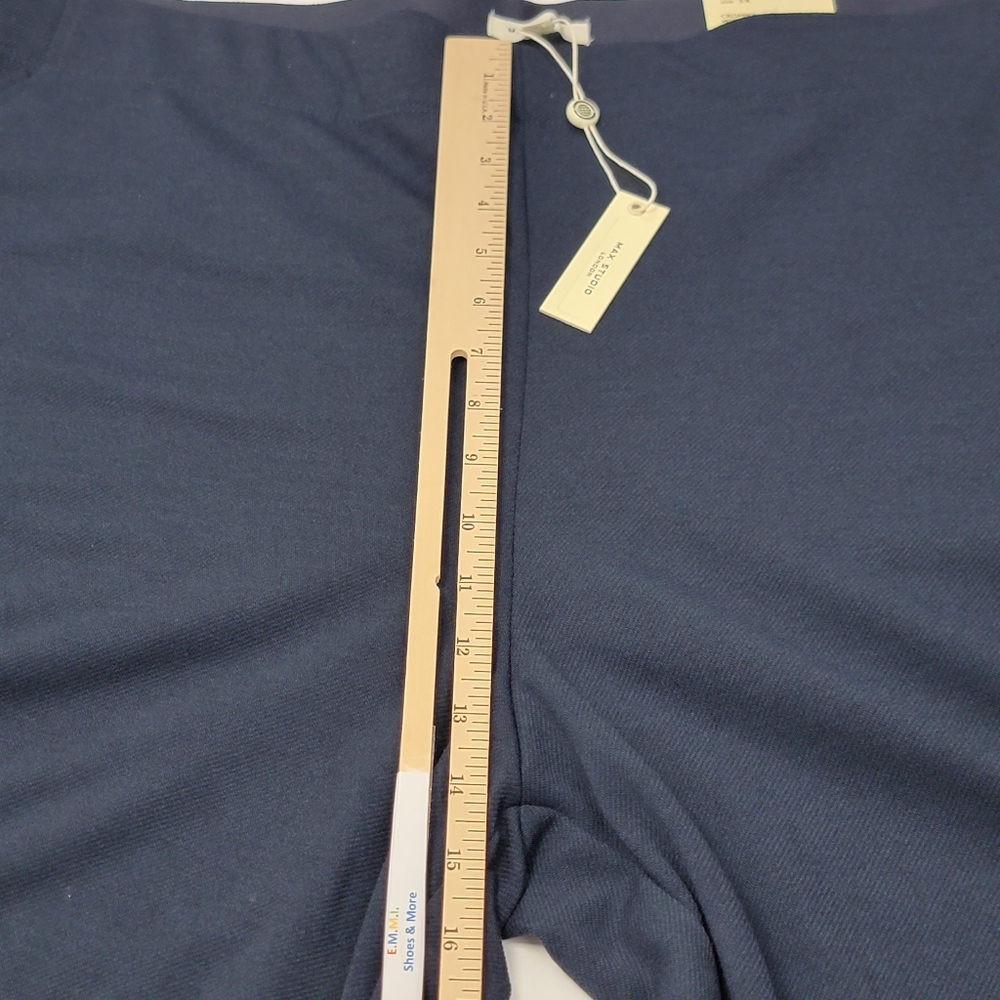 Max Studio Top Navy Blue with thread trim & Wide Leg Trousers Set 3X MSRP $198 - Picture 13 of 16